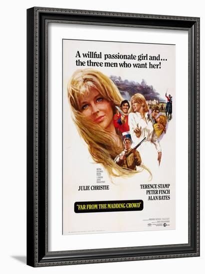 Far from the Madding Crowd, Julie Christie, Peter Finch, Terence Stamp, Alan Bates, 1967-null-Framed Art Print