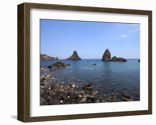 Faraglioni, Acitrezza, Catania Province, Sicily, Italy, Mediterranean, Europe-Vincenzo Lombardo-Framed Photographic Print