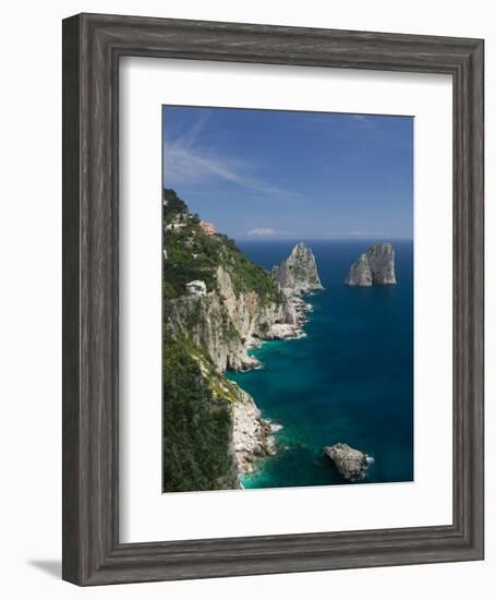 Faraglioni Rocks, Capri, Bay of Naples, Campania, Italy-Walter Bibikow-Framed Photographic Print