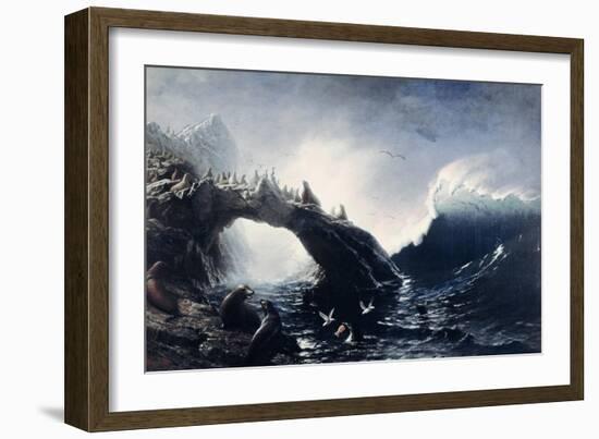 Farallon Island-Albert Bierstadt-Framed Giclee Print