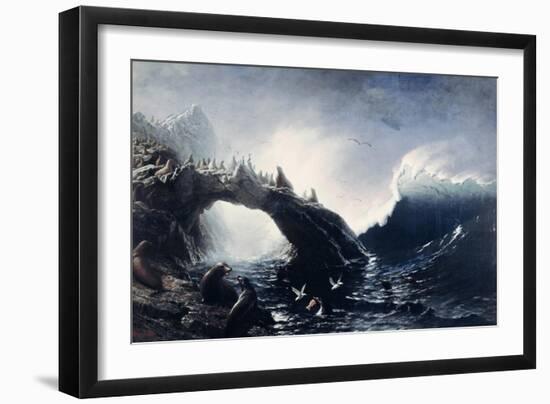 Farallon Island-Albert Bierstadt-Framed Giclee Print