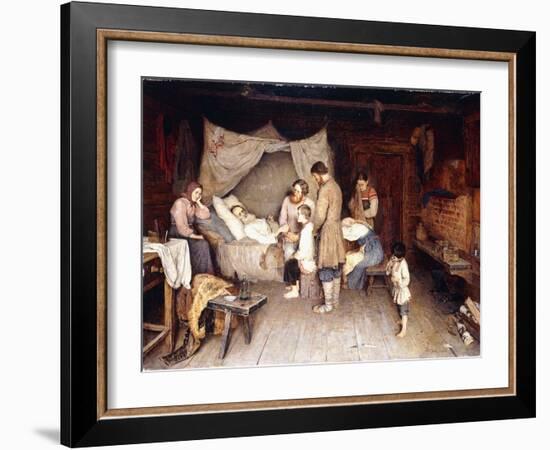 Farewell, 1893 (Oil on Canvas)-Nikolai Petrovich Bogdanov-Belsky-Framed Giclee Print