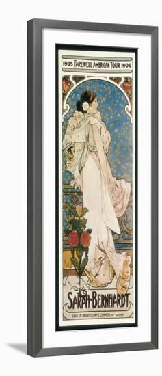 Farewell American Tour of Sarah Bernhardt-Alphonse Mucha-Framed Art Print