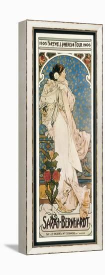 Farewell American Tour of Sarah Bernhardt-Alphonse Mucha-Framed Stretched Canvas