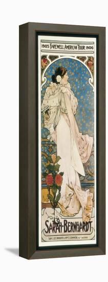 Farewell American Tour of Sarah Bernhardt-Alphonse Mucha-Framed Stretched Canvas