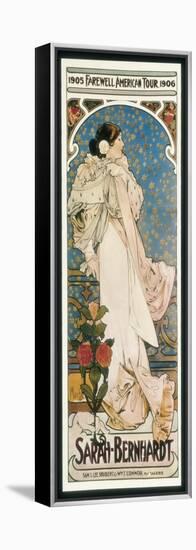 Farewell American Tour of Sarah Bernhardt-Alphonse Mucha-Framed Stretched Canvas