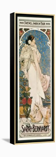 Farewell American Tour of Sarah Bernhardt-Alphonse Mucha-Framed Stretched Canvas