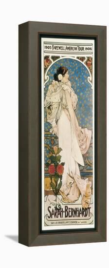 Farewell American Tour of Sarah Bernhardt-Alphonse Mucha-Framed Stretched Canvas