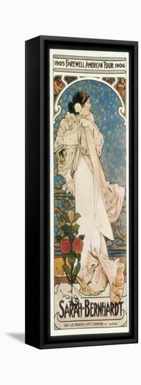 Farewell American Tour of Sarah Bernhardt-Alphonse Mucha-Framed Stretched Canvas