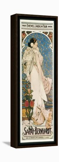 Farewell American Tour of Sarah Bernhardt-Alphonse Mucha-Framed Stretched Canvas