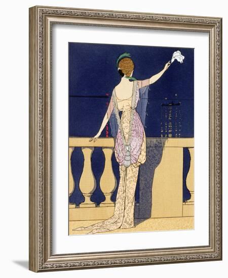 'Farewell at Night', c1910s-Georges Barbier-Framed Giclee Print