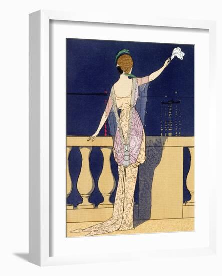 'Farewell at Night', c1910s-Georges Barbier-Framed Giclee Print