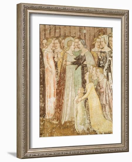 Farewell, Detail from Stories of St Ursula, 1358-Tommaso Da Modena Tommaso Da Modena-Framed Giclee Print