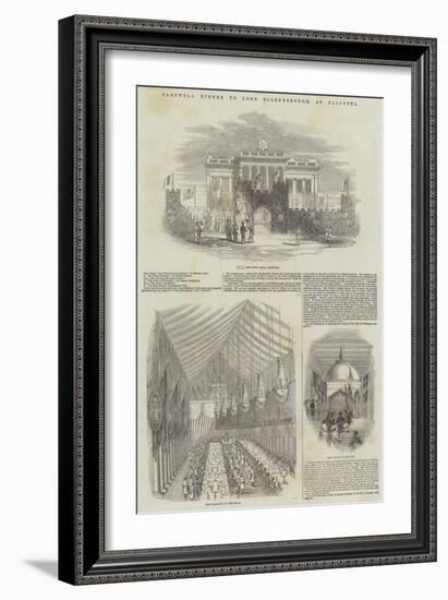 Farewell Dinner to Lord Ellenborough, at Calcutta-null-Framed Giclee Print