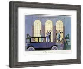 Farewell, Engraved by Henri Reidel, 1920 (Litho)-Georges Barbier-Framed Premium Giclee Print