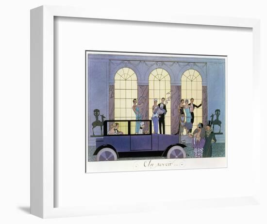 Farewell, Engraved by Henri Reidel, 1920 (Litho)-Georges Barbier-Framed Premium Giclee Print