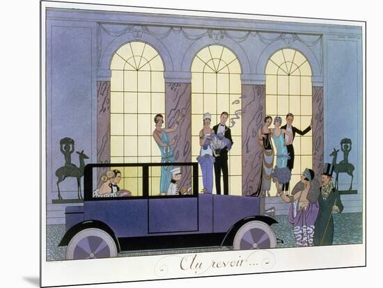 Farewell, Engraved by Henri Reidel, 1920 (Litho)-Georges Barbier-Mounted Premium Giclee Print