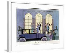 Farewell, Engraved by Henri Reidel, 1920 (Litho)-Georges Barbier-Framed Giclee Print