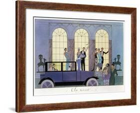 Farewell, Engraved by Henri Reidel, 1920 (Litho)-Georges Barbier-Framed Giclee Print