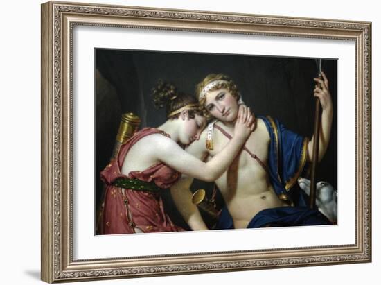 Farewell of Telemechus and Eucharis-Jacques-Louis David-Framed Art Print