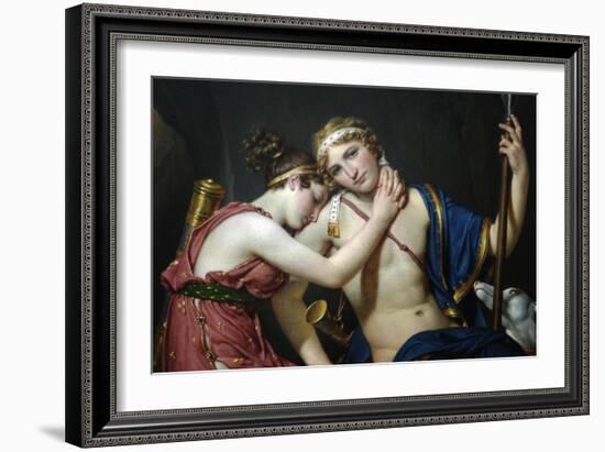 Farewell of Telemechus and Eucharis-Jacques-Louis David-Framed Art Print