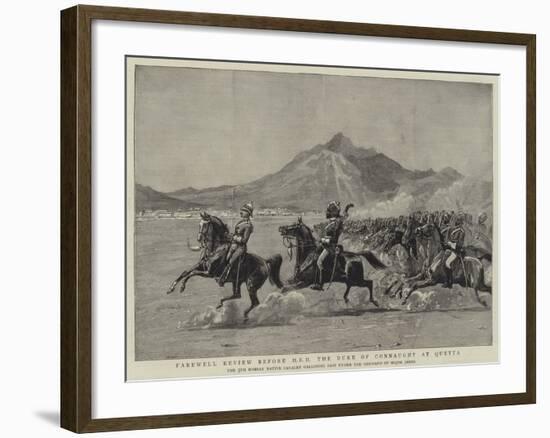 Farewell Review before Hrh the Duke of Connaught at Quetta-null-Framed Giclee Print