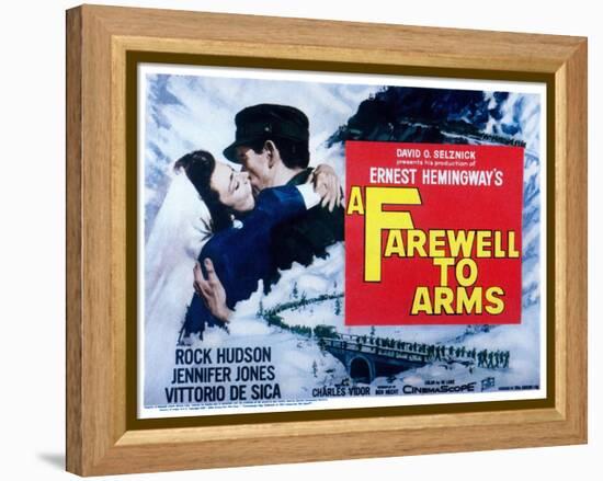 Farewell to Arms, Jennifer Jones, Rock Hudson, 1957-null-Framed Stretched Canvas