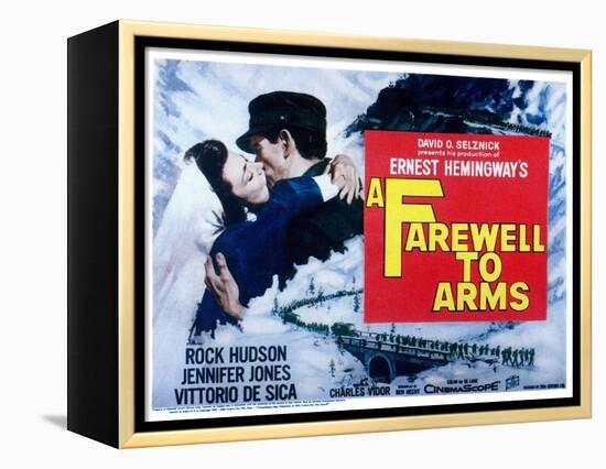 Farewell to Arms, Jennifer Jones, Rock Hudson, 1957-null-Framed Stretched Canvas