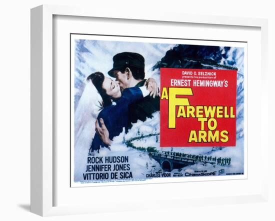 Farewell to Arms, Jennifer Jones, Rock Hudson, 1957-null-Framed Photo