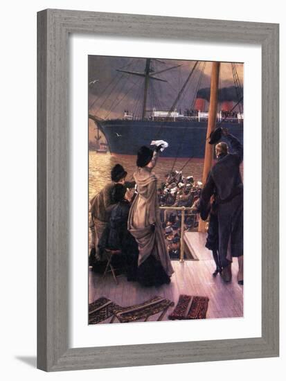 Farewell to the Mersey-James Tissot-Framed Art Print