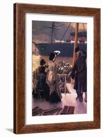 Farewell to the Mersey-James Tissot-Framed Art Print