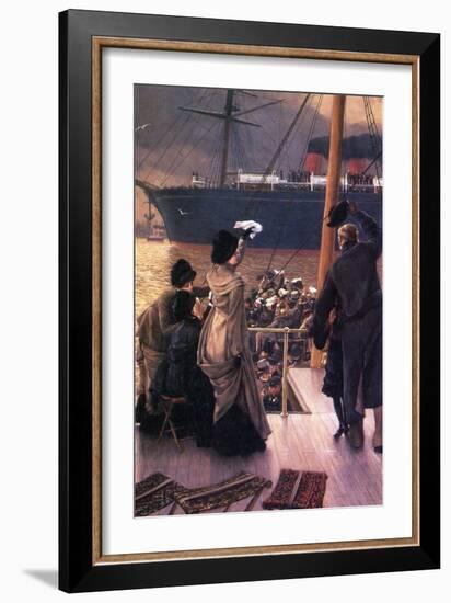 Farewell to the Mersey-James Tissot-Framed Art Print