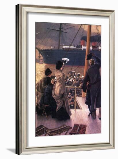 Farewell to the Mersey-James Tissot-Framed Art Print