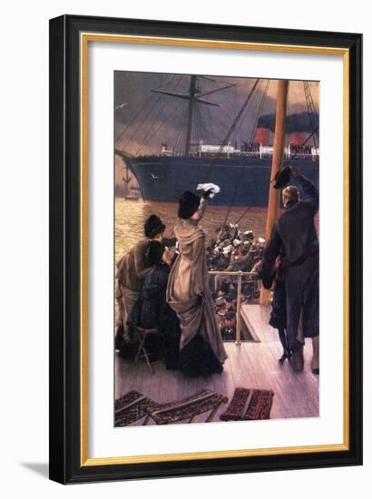 Farewell to the Mersey-James Tissot-Framed Art Print