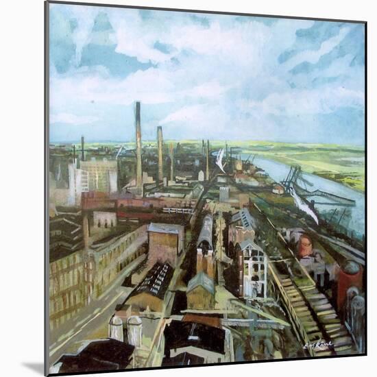 Farewerke, Industrial Works, Hoechst, Frankfurt, Germany-John Erskine-Mounted Giclee Print