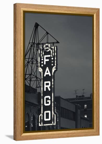 Fargo Theater Sign, Fargo, North Dakota, USA-Walter Bibikow-Framed Premier Image Canvas