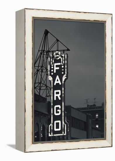 Fargo Theater Sign, Fargo, North Dakota, USA-Walter Bibikow-Framed Premier Image Canvas