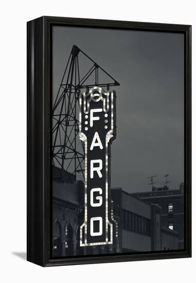 Fargo Theater Sign, Fargo, North Dakota, USA-Walter Bibikow-Framed Premier Image Canvas