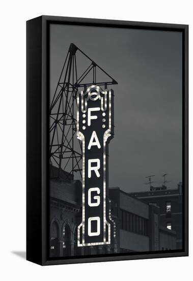 Fargo Theater Sign, Fargo, North Dakota, USA-Walter Bibikow-Framed Premier Image Canvas