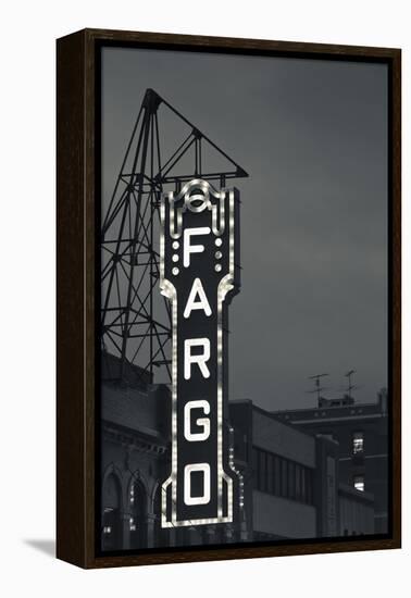 Fargo Theater Sign, Fargo, North Dakota, USA-Walter Bibikow-Framed Premier Image Canvas