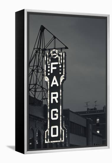 Fargo Theater Sign, Fargo, North Dakota, USA-Walter Bibikow-Framed Premier Image Canvas