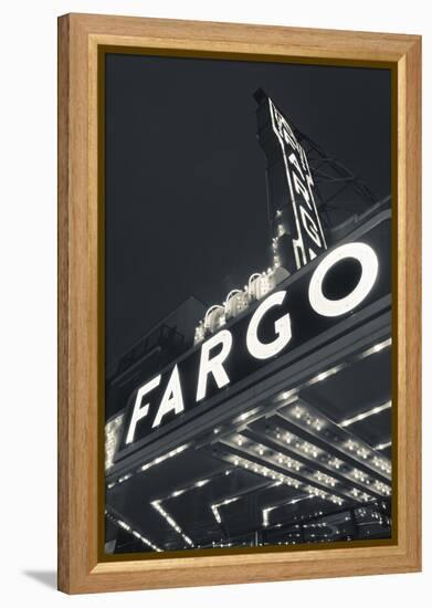 Fargo Theater Sign, Fargo, North Dakota, USA-Walter Bibikow-Framed Premier Image Canvas