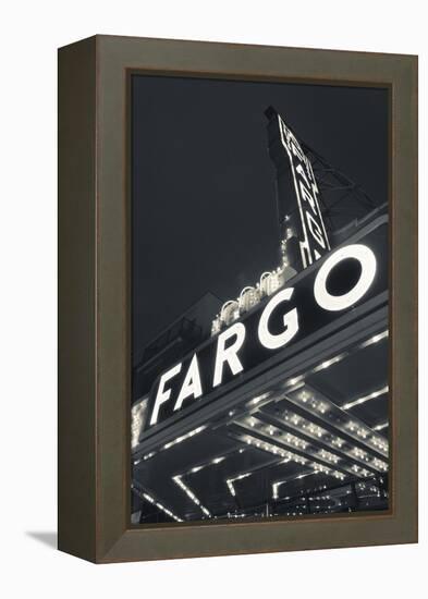 Fargo Theater Sign, Fargo, North Dakota, USA-Walter Bibikow-Framed Premier Image Canvas