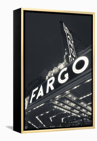 Fargo Theater Sign, Fargo, North Dakota, USA-Walter Bibikow-Framed Premier Image Canvas