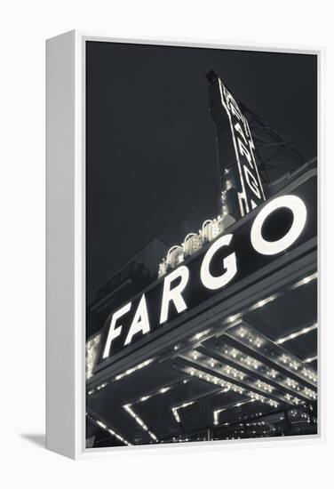 Fargo Theater Sign, Fargo, North Dakota, USA-Walter Bibikow-Framed Premier Image Canvas