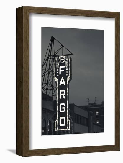 Fargo Theater Sign, Fargo, North Dakota, USA-Walter Bibikow-Framed Photographic Print