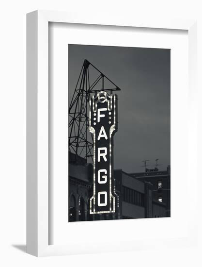 Fargo Theater Sign, Fargo, North Dakota, USA-Walter Bibikow-Framed Photographic Print