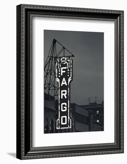 Fargo Theater Sign, Fargo, North Dakota, USA-Walter Bibikow-Framed Photographic Print