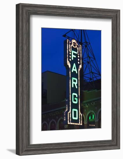 Fargo Theater Sign, Fargo, North Dakota, USA-Walter Bibikow-Framed Photographic Print