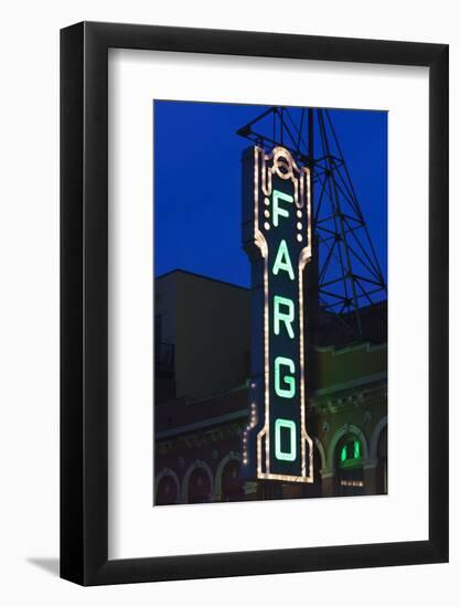 Fargo Theater Sign, Fargo, North Dakota, USA-Walter Bibikow-Framed Photographic Print